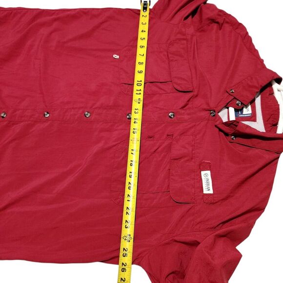 Magellan Mens Fishing Shirt Size XL Red Long Sleeve Lightweight Breathable - Picture 3 of 11